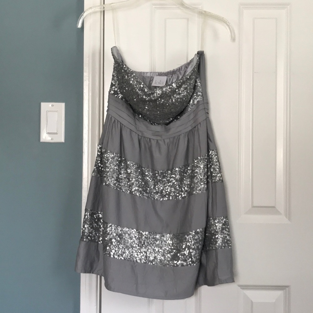 Grey/silver sequin dress
